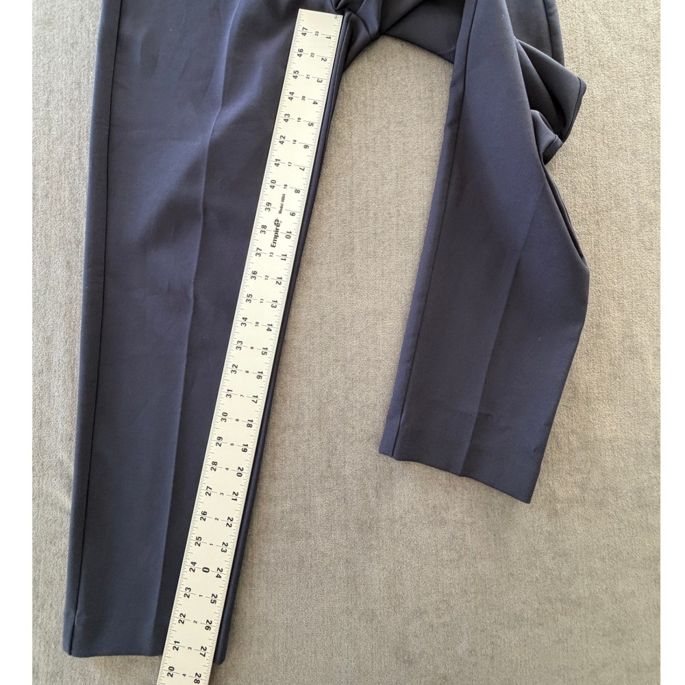 Nanette Lepore Slim Fit Ankle Pants Women 10 Navy Professional Minimalist Career - Picture 6 of 8